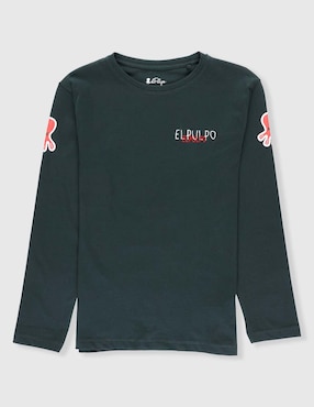 Playera El Pulpo manga larga para niño