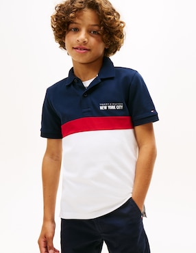 Playera tipo polo Tommy Hilfiger de algodón para niño