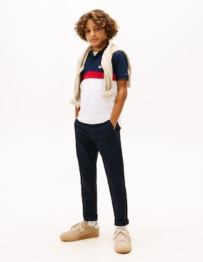 Playera tipo polo Tommy Hilfiger de algodón para niño