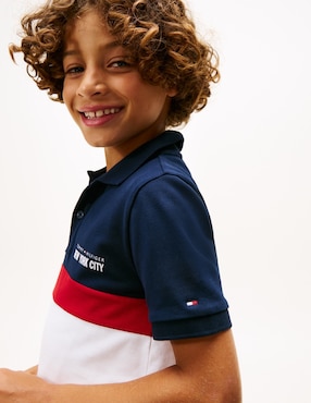 Playera tipo polo Tommy Hilfiger de algodón para niño
