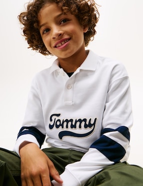 Playera tipo polo Tommy Hilfiger de algodón para niño