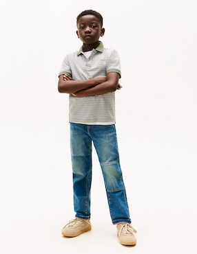 Playera tipo Tommy Hilfiger de algodón para niño