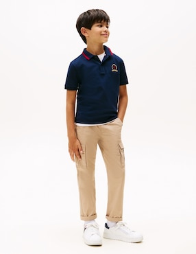 Playera tipo polo Tommy Hilfiger de algodón para niño