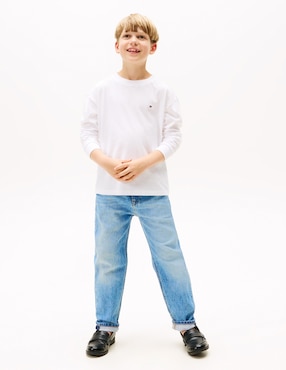 Playera Tommy Hilfiger manga larga para niño