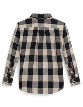 Camisa casual Polo de algodón manga larga para niño