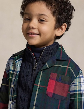 Camisa casual Polo Ralph Lauren de algodón manga larga para niño