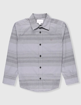 Camisa casual Calvin Klein Jeans de algodón manga larga para niño