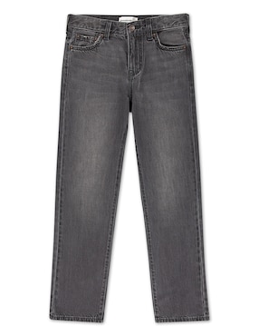 Jeans straight Abercrombie & Fitch lavado obscuro para niño