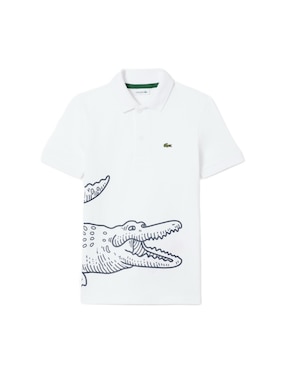 Playera tipo polo Lacoste de algodón para niño