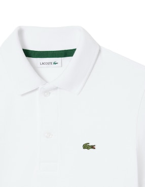 Playera tipo polo Lacoste de algodón para niño
