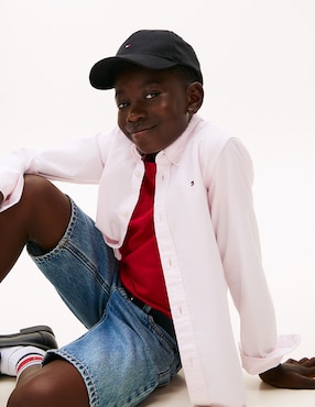 Camisa casual Tommy Hilfiger de algodón manga larga para niño