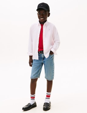 Camisa casual Tommy Hilfiger de algodón manga larga para niño
