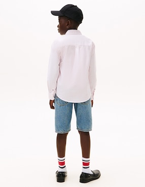 Camisa casual Tommy Hilfiger de algodón manga larga para niño
