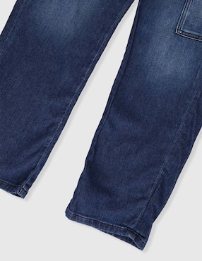 Jeans cargo straight Guess lavado stone wash para niño