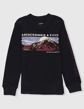 Playera Abercrombie & Fitch manga larga para niño