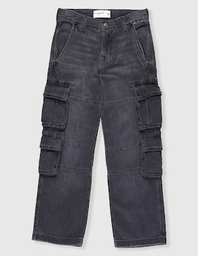 Jeans cargo baggy Abercrombie & Fitch deslavado para niño