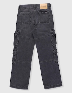 Jeans cargo baggy Abercrombie & Fitch deslavado para niño