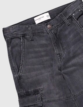 Jeans cargo baggy Abercrombie & Fitch deslavado para niño