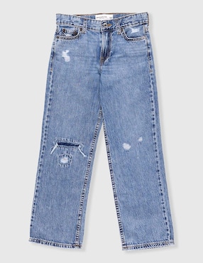 Jeans baggy Abercrombie & Fitch lavado desgastado para niño