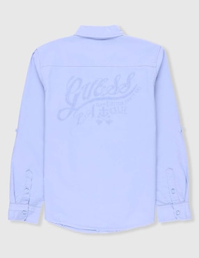 Camisa casual Guess de algodón manga larga para niño