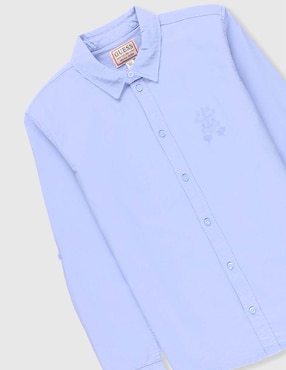 Camisa casual Guess de algodón manga larga para niño