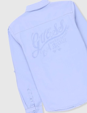 Camisa casual Guess de algodón manga larga para niño