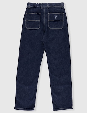 Jeans straight Guess lavado obscuro para niño