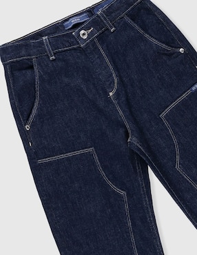 Jeans straight Guess lavado obscuro para niño