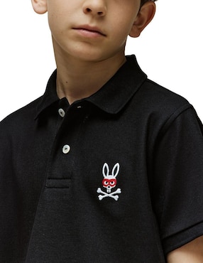 Playera tipo polo Psycho Bunny de algodón para niño