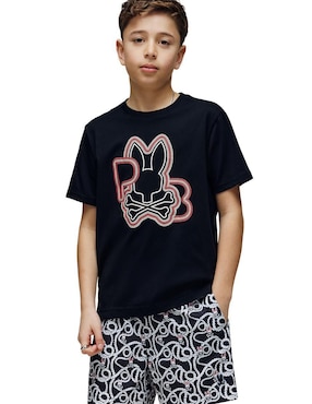 Playera Psycho Bunny FD25 manga corta para niño