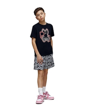 Playera Psycho Bunny FD25 manga corta para niño