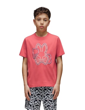 Playera Psycho Bunny FD25 manga corta para niño