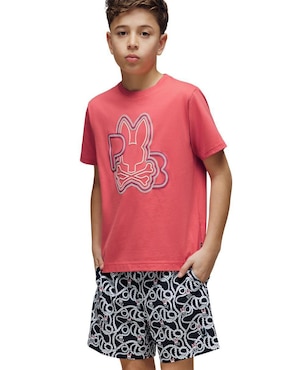 Playera Psycho Bunny FD25 manga corta para niño