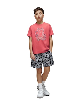 Playera Psycho Bunny FD25 manga corta para niño