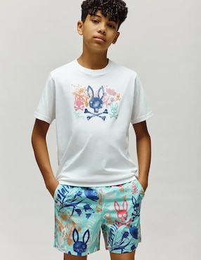 Playera Psycho Bunny manga corta para niño
