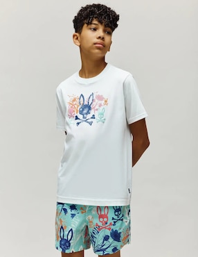 Playera Psycho Bunny manga corta para niño