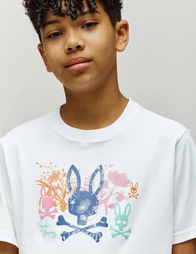 Playera Psycho Bunny manga corta para niño
