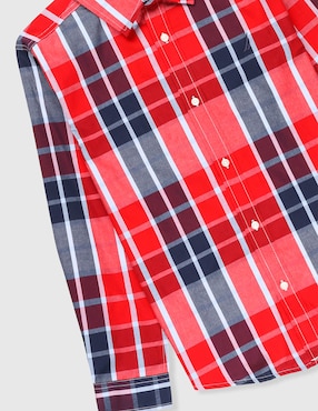 Camisa casual Nautica de algodón manga larga para niño