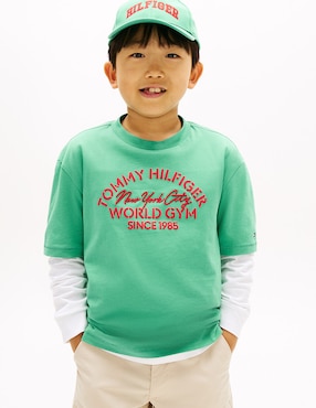 Playera Tommy Hilfiger manga corta para niño