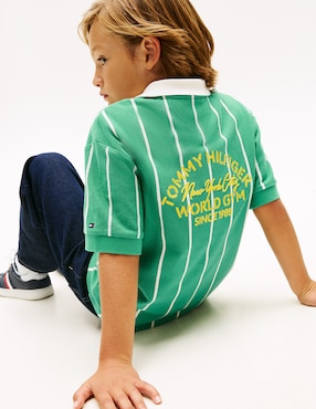 Playera tipo polo Tommy Hilfiger de algodón para niño