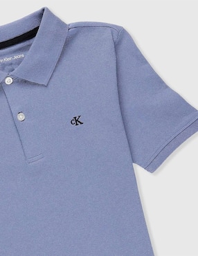 Playera tipo polo Calvin Klein de algodón para niño