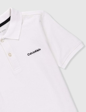 Playera tipo polo Calvin Klein de algodón para niño