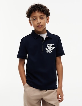 Playera tipo polo Tommy Hlfiger de algodón para niño