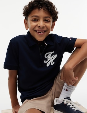 Playera tipo polo Tommy Hlfiger de algodón para niño