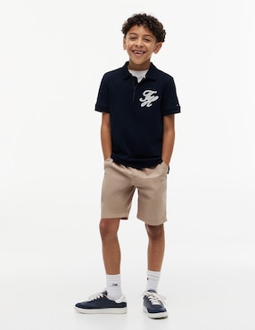 Playera tipo polo Tommy Hlfiger de algodón para niño