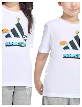 Playera Adidas Minecraft manga corta infantil