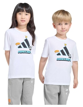Playera Adidas Minecraft manga corta infantil