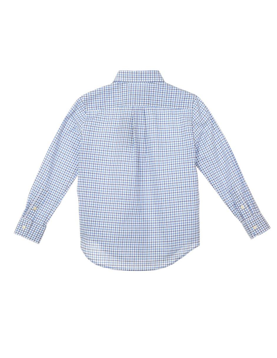 Camisa casual de algodón manga larga para niño 2