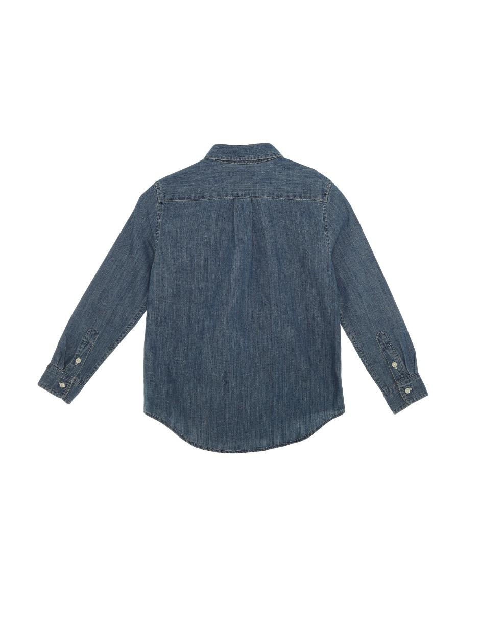Camisa casual de algodón manga larga para niño 2
