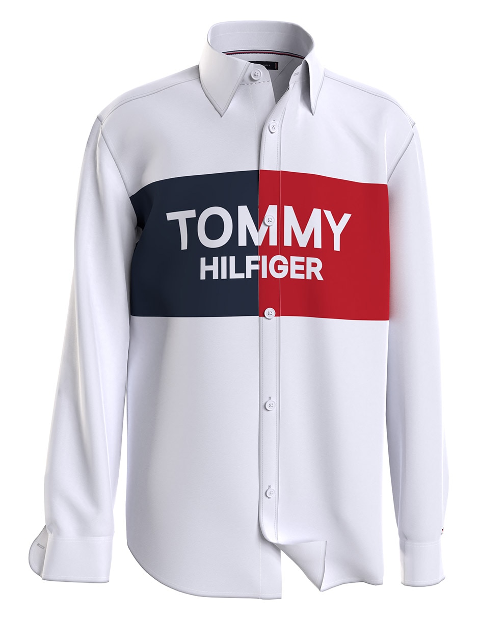 En riesgo Refinar Tradicional Camisa logotipo Tommy Hilfiger algodón para niño | Liverpool.com.mx